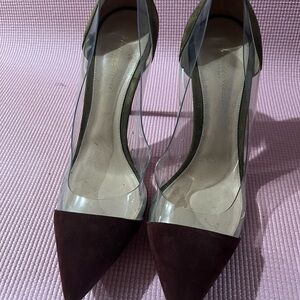 Elegant Maroon and green Women's Heels